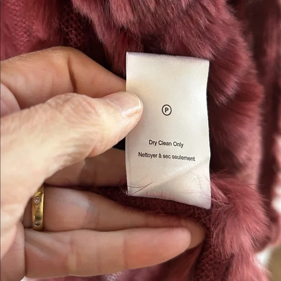 Heartloom Rosa Rabbit Fur Jacket Wine - Picture 10 of 12